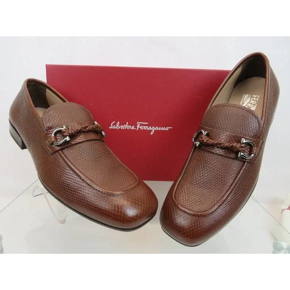 Salvatore Ferragamo | Shoes | 795 Ferragamo Pago Brown Snake  display picture 3
